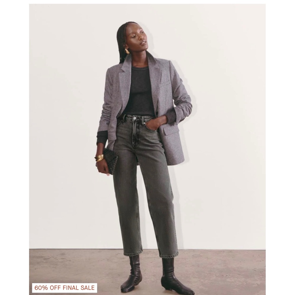Everlane The 90s Way-High Jean Straight Leg Organic‎ Cotton Womens 27 Long Black